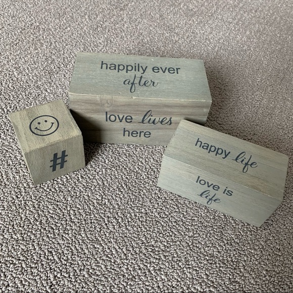 Rustic home decor blocks - Picture 3 of 6